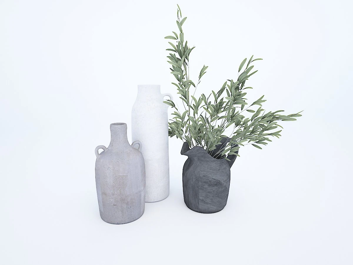 Vase Minimal 3D Model .c4d .max .obj .3ds .fbx .stl .blend 