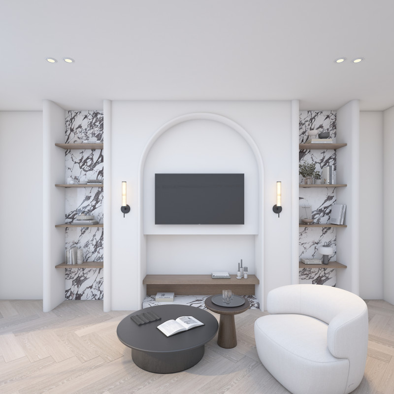 Nordic TV Cabinet 3D Model .c4d .max .obj .3ds .fbx .stl .blend