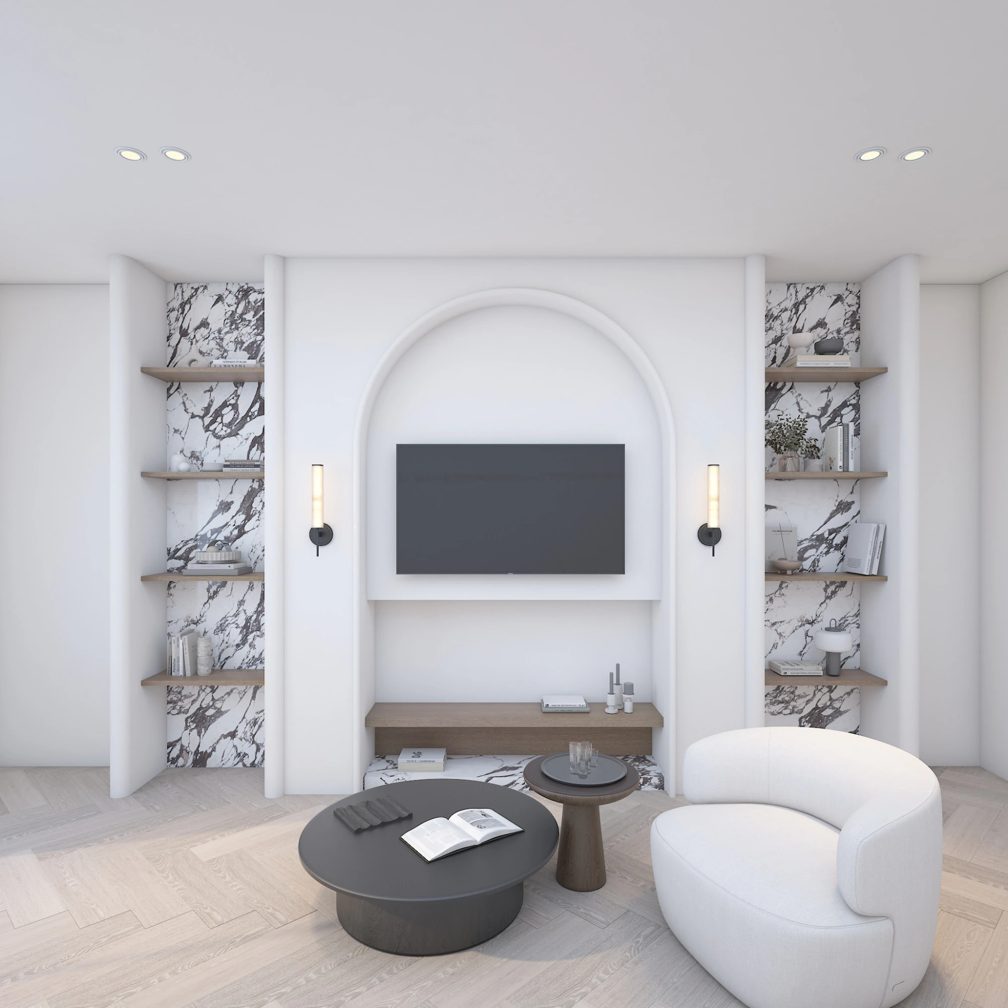 Nordic TV Cabinet 3D Model .c4d .max .obj .3ds .fbx .stl .blend 