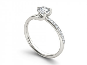 Engagement ring diamond 3D Принт Модель