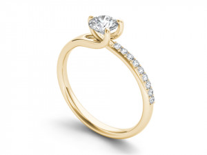 Engagement ring diamond 3D Принт Модель