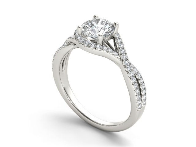 Engagement ring diamond 3Dプリントモデル .c4d .max .obj .3ds .fbx .stl .blend 