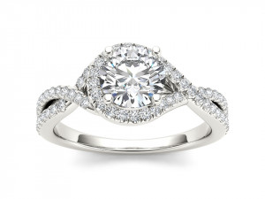 Engagement ring diamond 3Dプリントモデル