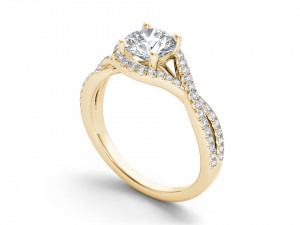 Engagement ring diamond 3Dプリントモデル