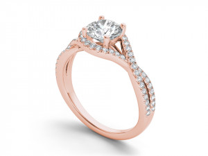 Engagement ring diamond 3Dプリントモデル