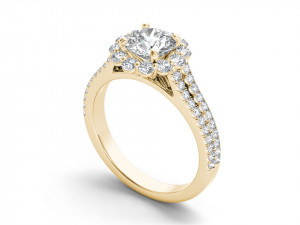 Engagement ring diamond Modelo de Impressão 3D