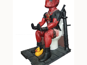 Deadpool Toillet Phone Holder Ready to Print STL Model do druku 3D
