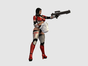 Women Space Trooper for 3D Printing 3D प्रिंट मॉडल