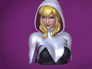 Spider Gwen Bust Ready to Print STL Modelo de impresión 3D