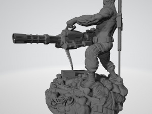 Punisher Diorama Ready to Print STL 3D Print Model