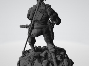 Punisher Diorama Ready to Print STL 3D Print Model