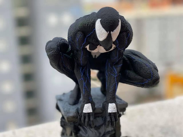 Symbiote Spiderman Statue Ready to Print STL Modelo de impresión 3D .c4d .max .obj .3ds .fbx .stl .blend 