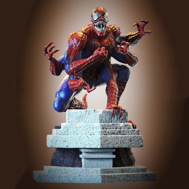 Spiderman Mavel Ready to Print 3D Print Model .c4d .max .obj .3ds .fbx .stl .blend 