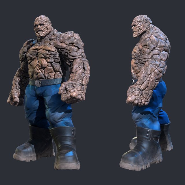 The Thing Ready to Print Model Cetak 3D .c4d .max .obj .3ds .fbx .stl .blend 