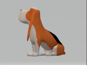 Basset Hound Dog Ready to Print Modello di stampa 3D