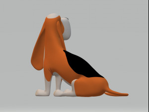 Basset Hound Dog Ready to Print Modello di stampa 3D