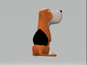 Basset Hound Dog Ready to Print Modello di stampa 3D