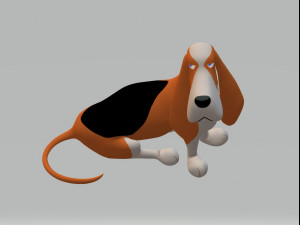 Basset Hound Dog Ready to Print Modello di stampa 3D