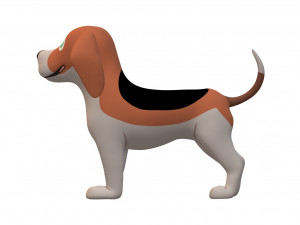 Beagle Dog Ready to Print Modello di stampa 3D