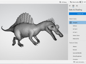 Spinosaurus Dinosaur Ready to Print 3D 打印模型