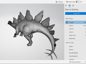Stegosaurus Dinosaur Ready to Print Model Cetak 3D