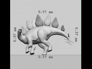 Stegosaurus Dinosaur Ready to Print Model Cetak 3D