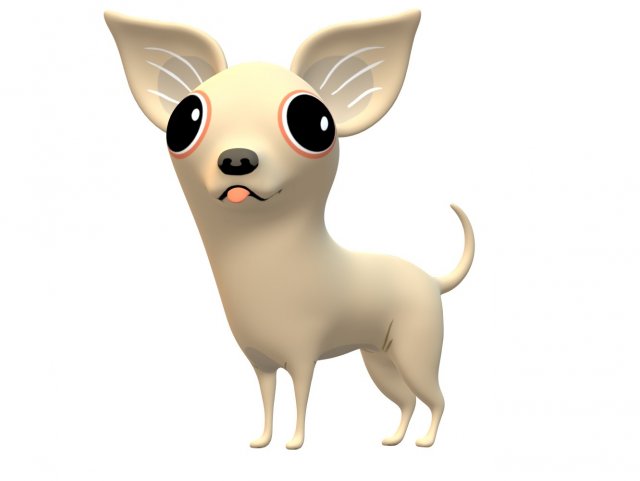 Chihuahua Dog Ready to Print 3D Print Model .c4d .max .obj .3ds .fbx .stl .blend 