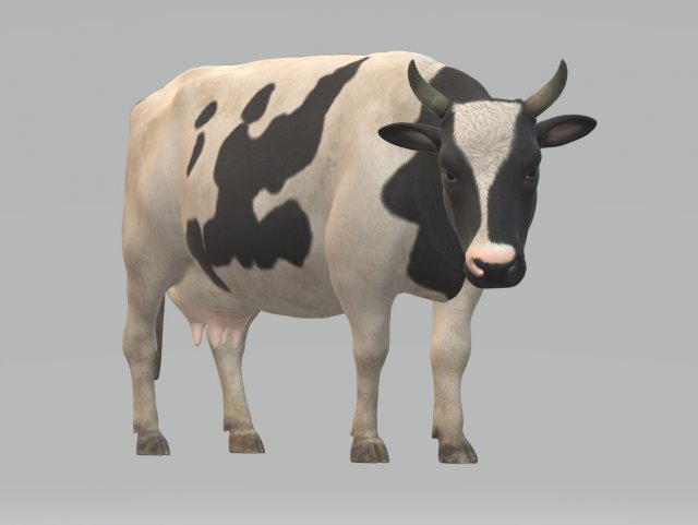 Dairy Cow Ready to Print Model do druku 3D .c4d .max .obj .3ds .fbx .stl .blend