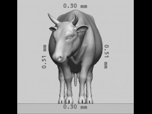 Dairy Cow Ready to Print Model do druku 3D
