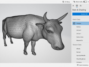 Dairy Cow Ready to Print Model do druku 3D