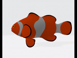 Clown Fish Ready to Print Modello di stampa 3D