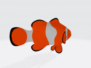 Clown Fish Ready to Print Modello di stampa 3D