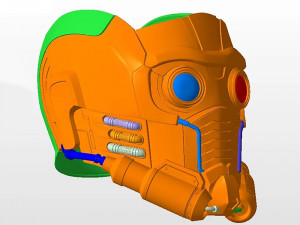 Star Lord Helmet Star-Lord Guardians of The Galaxy 3D Printable Model 3D Print Model