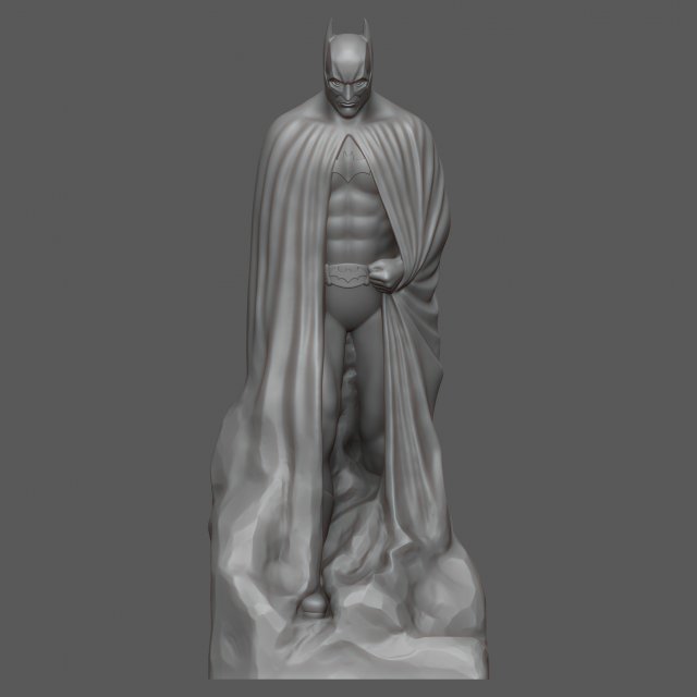 Batman Memorial Statue Ready to Print 3D 打印模型 .c4d .max .obj .3ds .fbx .stl .blend 