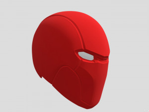 Red Hood Helmet Ready to Print Model Cetak 3D
