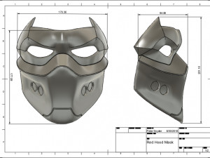 Red Hood Outlaw Helmet Ready to Print 3D Print Model