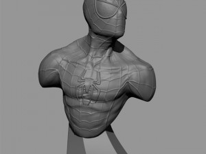 Spiderman Bust Ready to Print Model Cetak 3D