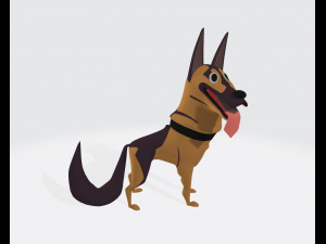 German Shephard Dog Ready to Print 3D Baskı Modeli