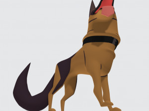 German Shephard Dog Ready to Print 3D 打印模型