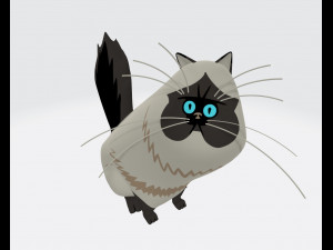 Himalayan Persian Cat Ready to Print 3D Print Model