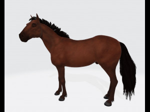 Brown Horse Ready to Print 3D Print Model