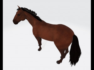 Brown Horse Ready to Print 3D Print Model