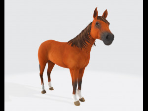 Brown Horse Animal Ready to Print Modello di stampa 3D