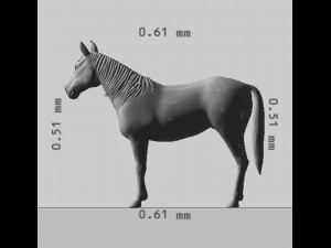Brown Horse Animal Ready to Print Modèles 3D en vedette
