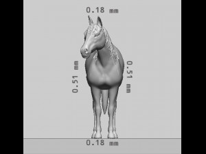 Brown Horse Animal Ready to Print Modèles 3D en vedette
