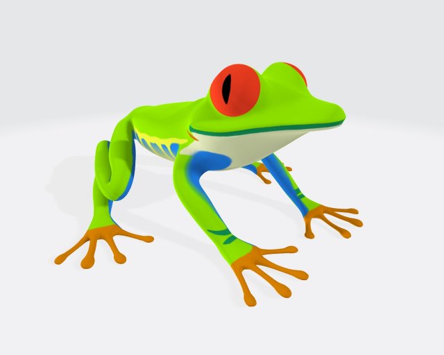 Green Frog Ready to Print 3D-printmodel .c4d .max .obj .3ds .fbx .stl .blend 