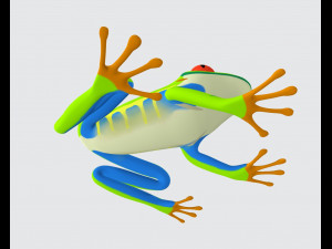 Green Frog Ready to Print 3D-printmodel