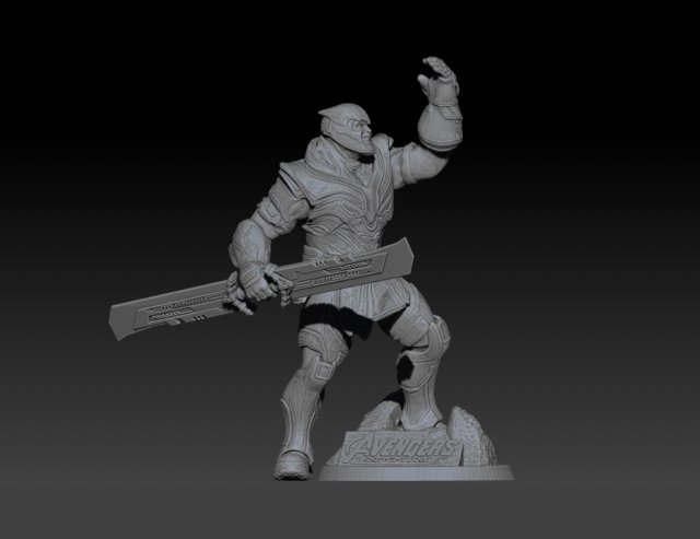 Thanos Marvel Figurines Ready to Print 3D Print Model .c4d .max .obj .3ds .fbx .stl .blend 