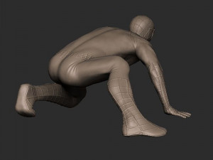 Spiderman Crouching on Table Ready to Print 3D 打印模型