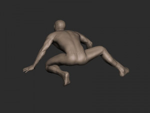 Spiderman Crouching on Table Ready to Print 3D 打印模型